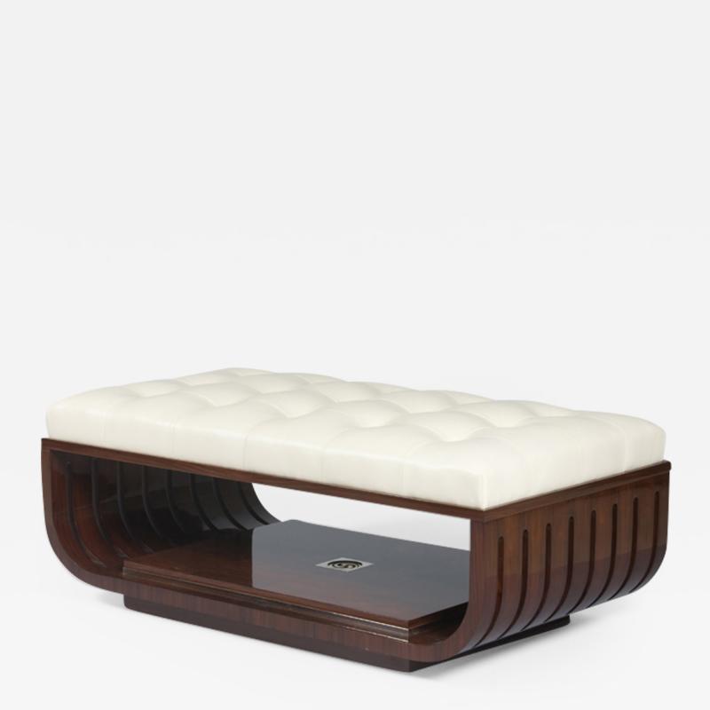  ILIAD Bespoke A Modernist style Upholstered Ottoman by ILIAD Design