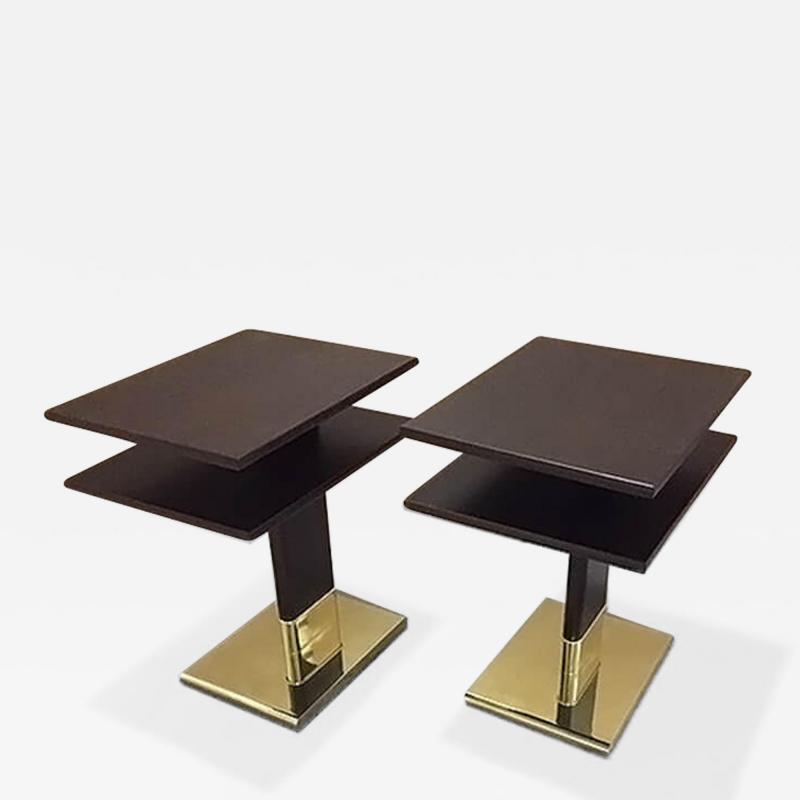  ILIAD Bespoke Pair of Art Deco inspired End Tables