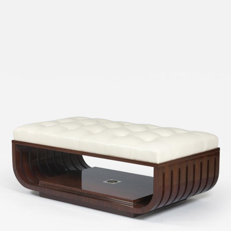  ILIAD DESIGN Modernist upholstered ottoman by ILIAD Design