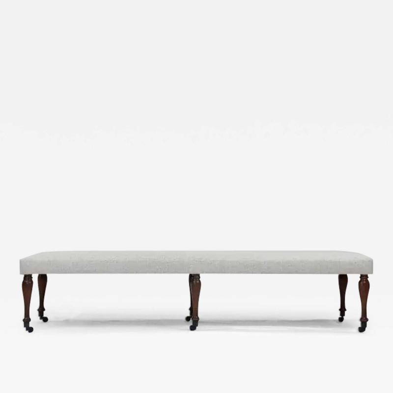  Iconic Design Gallery Le Jeune Upholstery Antoinette Long Bench Floor Model with Casters