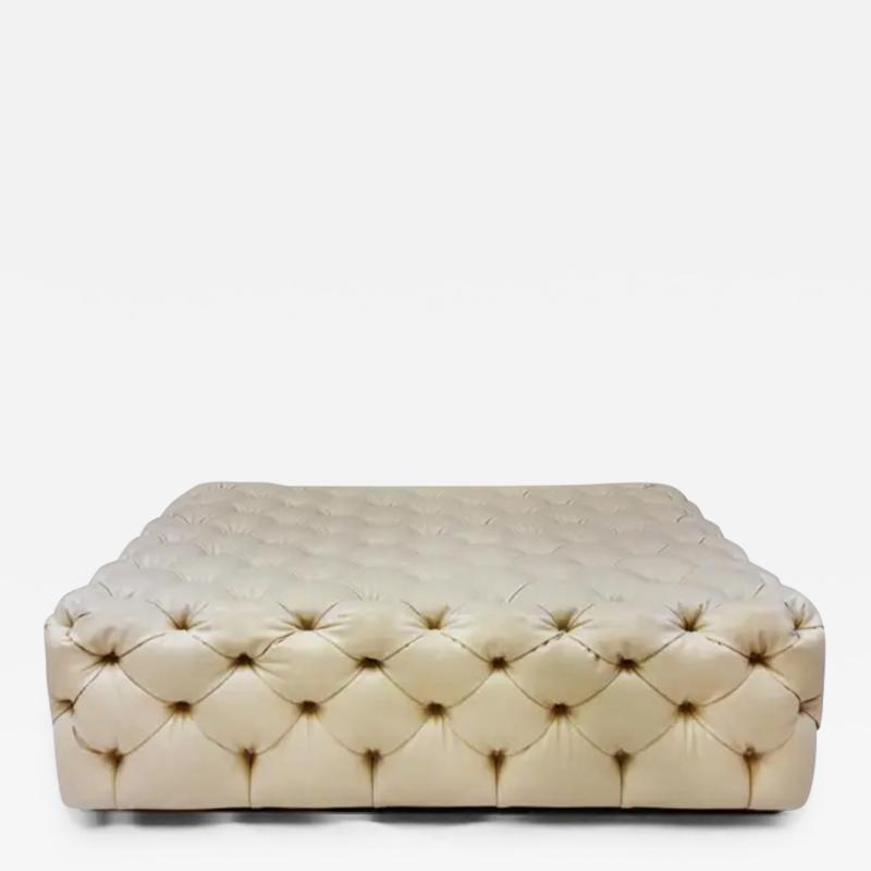  Iconic Design Gallery Le Jeune Upholstery Bristol Tufted Leather Coffee Table Floor Model