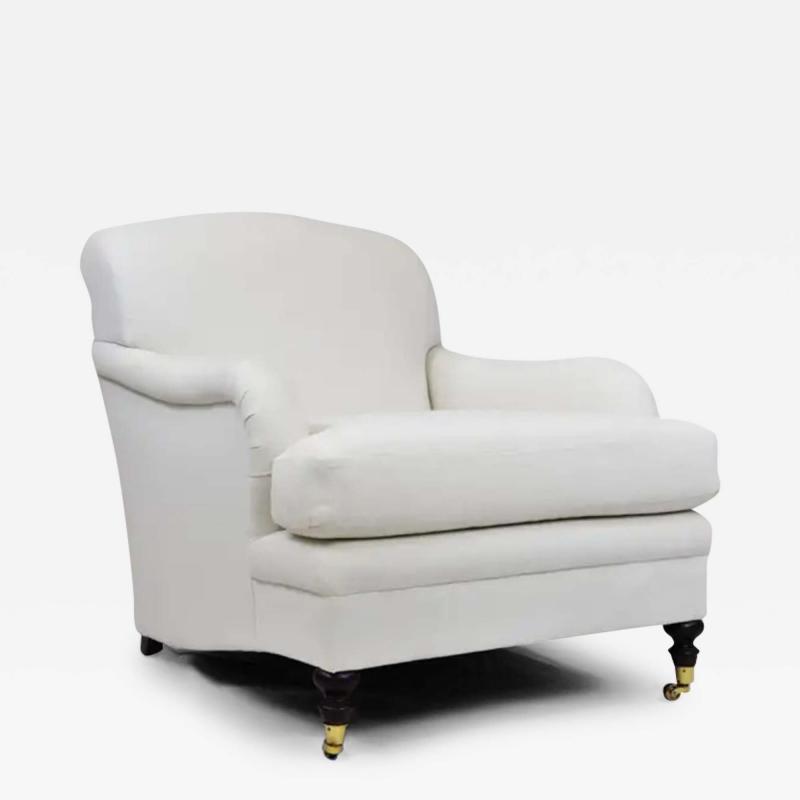  Iconic Design Gallery Le Jeune Upholstery Hampton Lounge Chair On Casters Showroom Model Off white