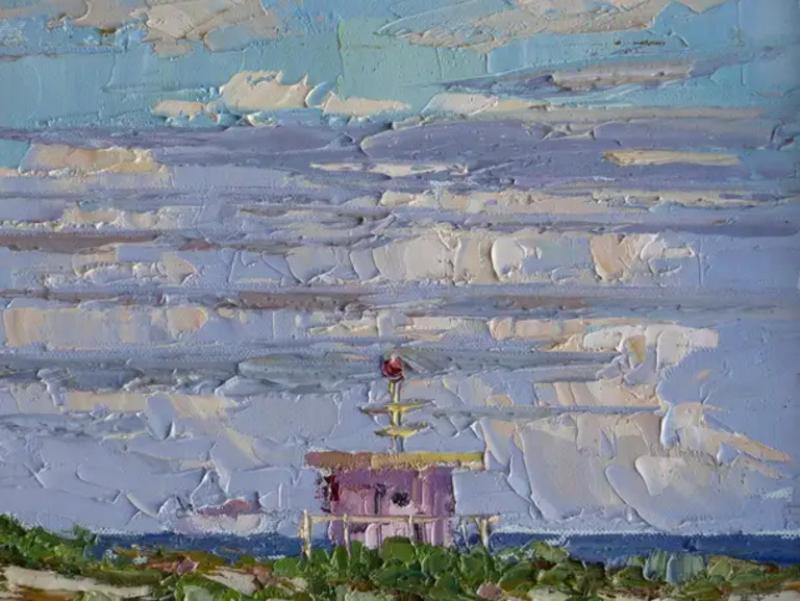  Igor Korotash Igor Korotash Oil Painting on Canvas of Miami Beach B1957 Russian American 