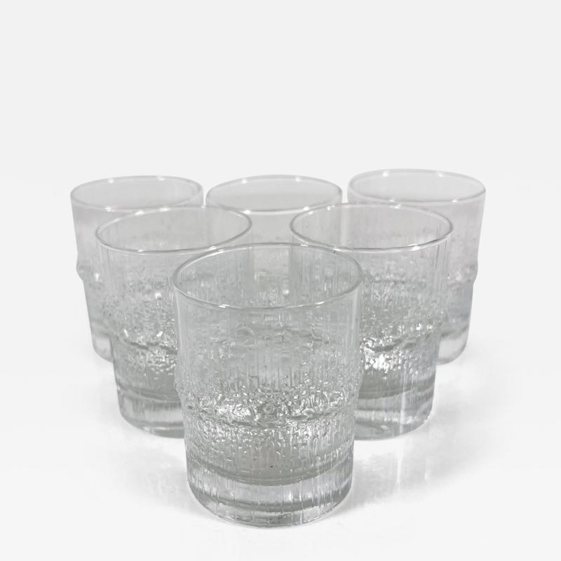  Iittala 1970s Tapio Wirkkala Set of 6 Niva Liquor Shot Glasses Iittala Finland