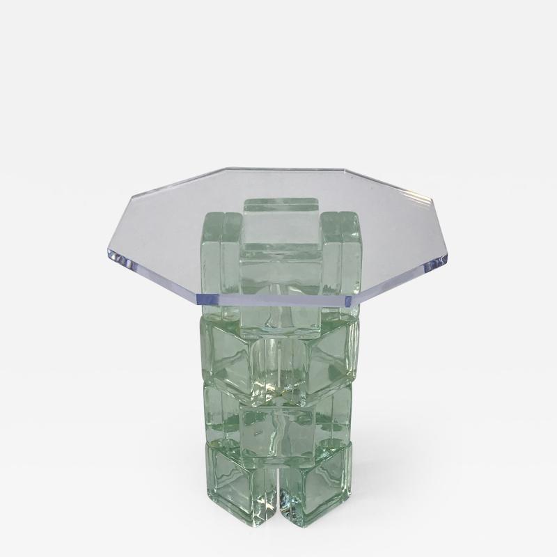  Imperial Imagineering Glass Block Side Table