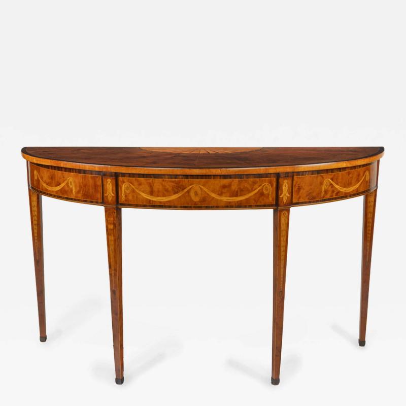  Ince Mayhew Mayhew Ince An George III yew wood marquetry side table attributed to Ince and Mayhew