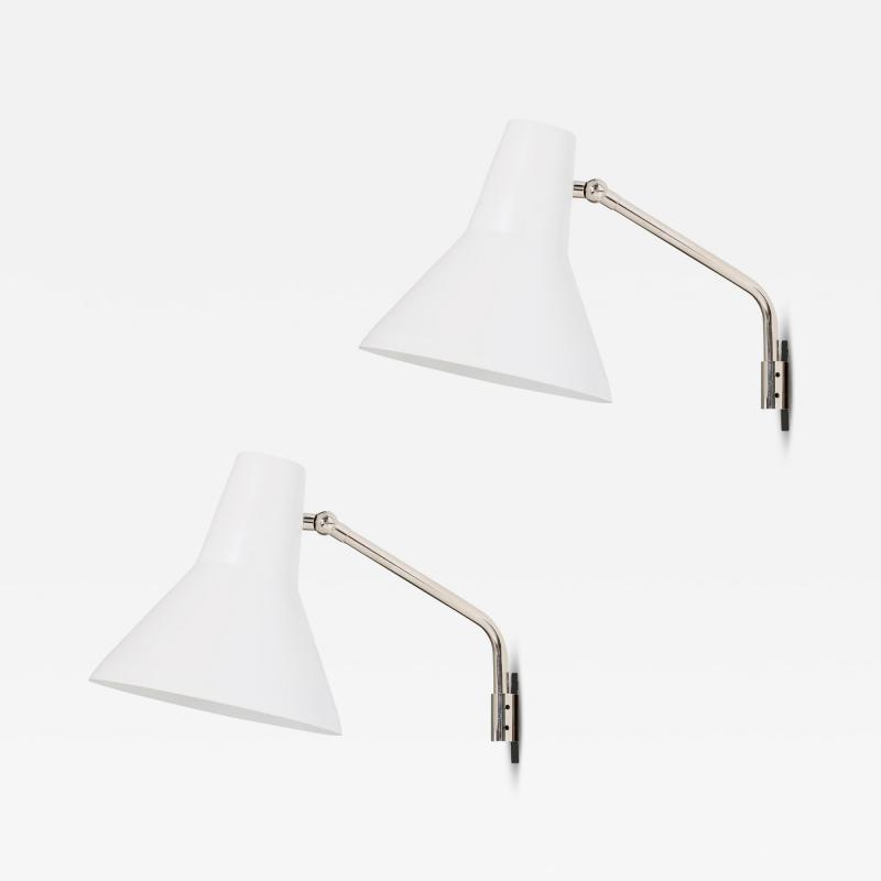  Innolux Oy Pair of Lisa Johansson Pape Carin Wall Lamps in Polished Chrome for Innolux