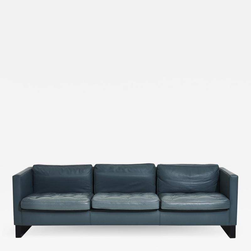  Interiors Crafts Blue Leather Sofa Ludwig Mies van der Rohe 1980