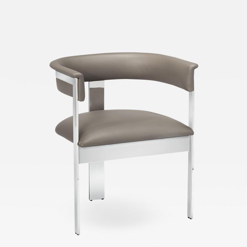  Interlude Home Darcy Dining Chair Grey Nickel