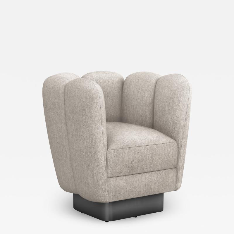  Interlude Home Gallery Swivel Chair Gunmetal Bungalow