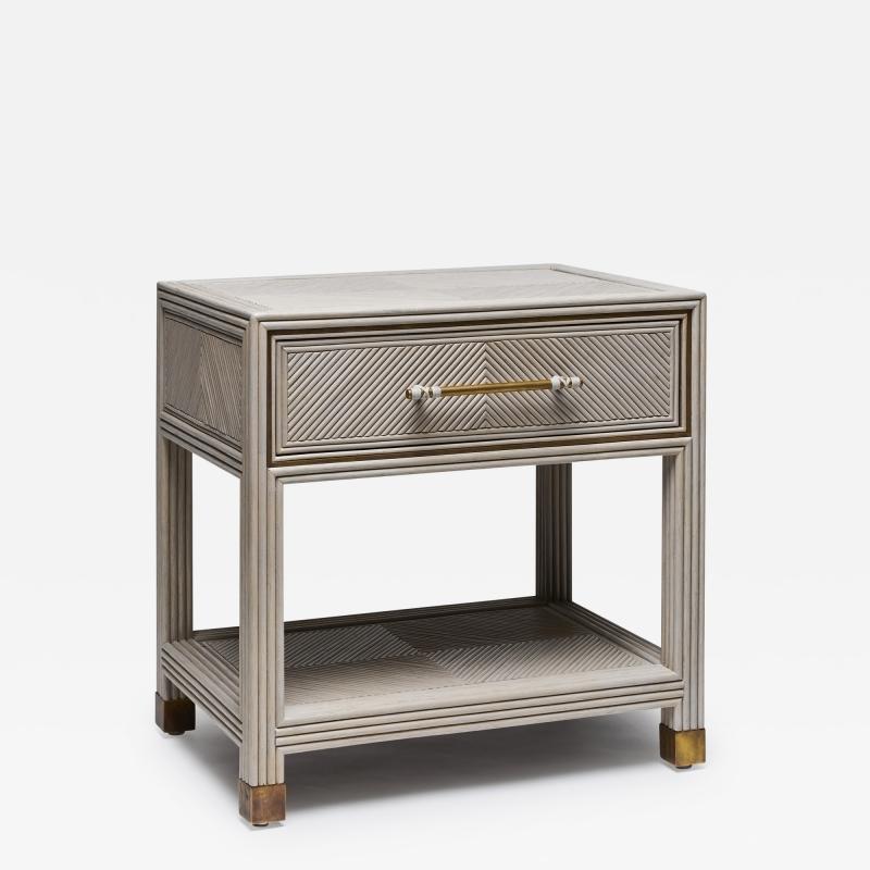  Interlude Home Jensen Bedside Chest Grey Wash