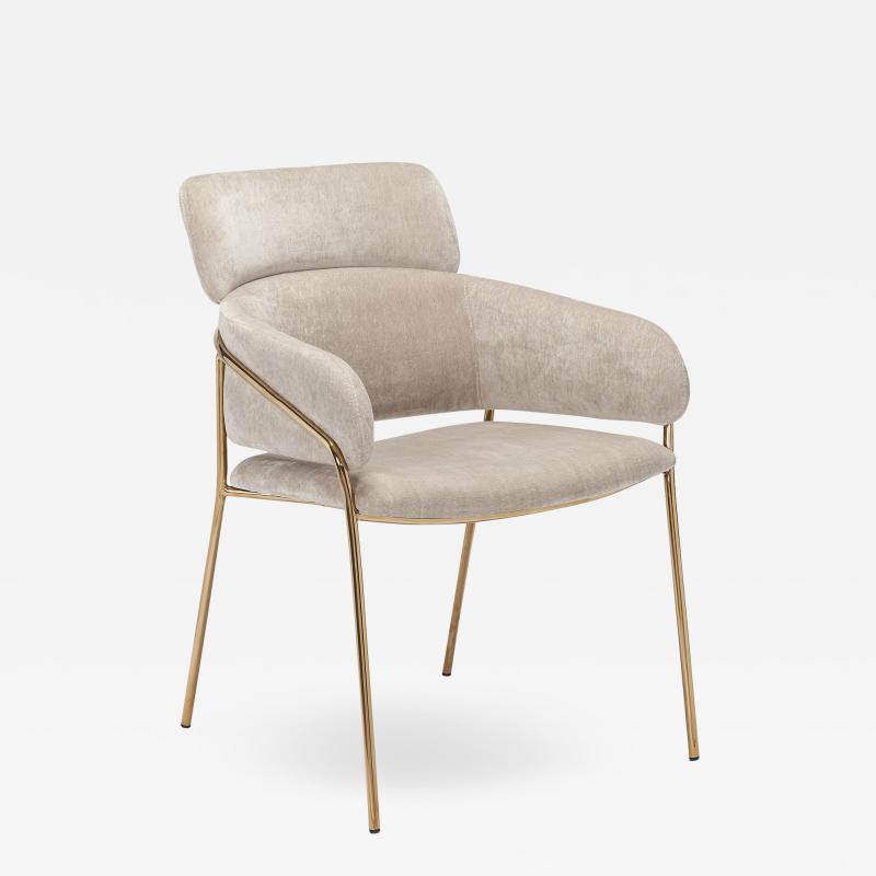  Interlude Home Marino Chair Beige Latte