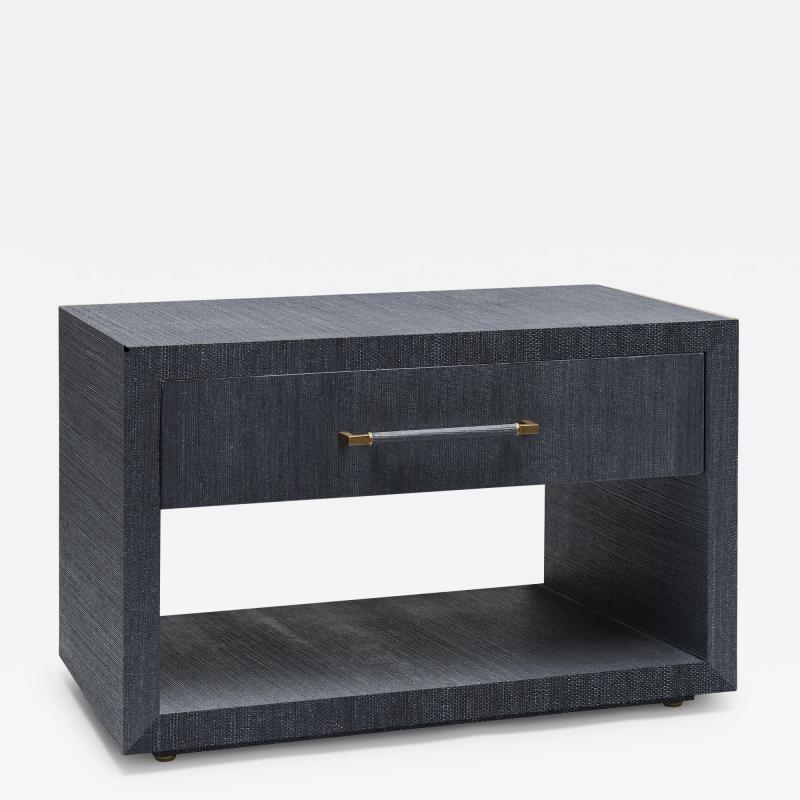  Interlude Home Taylor Low Bedside Chest Navy
