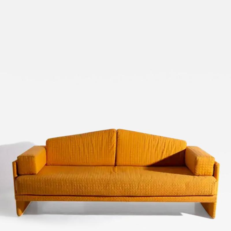  Italian school XX ct Vintage Italian Sofa in Yellow Fabric