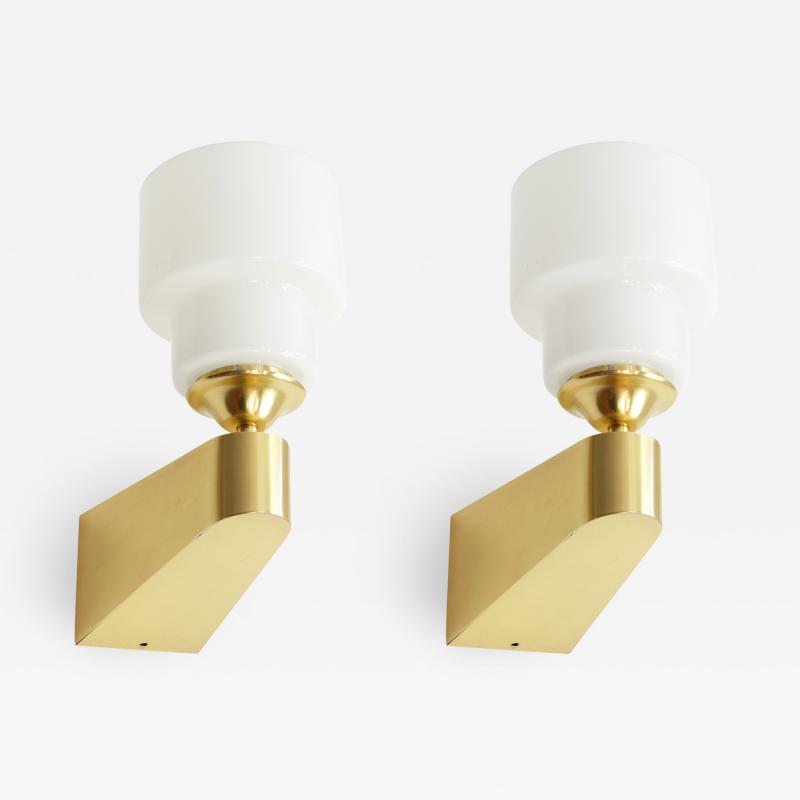  Itsu ITSU BRASS SCONCES WITH STEPPED GLASS SHADES