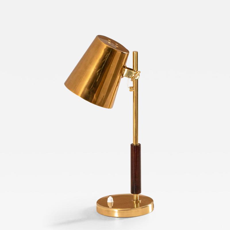  Itsu Itsu Teak Brass Table Lamp 1950s