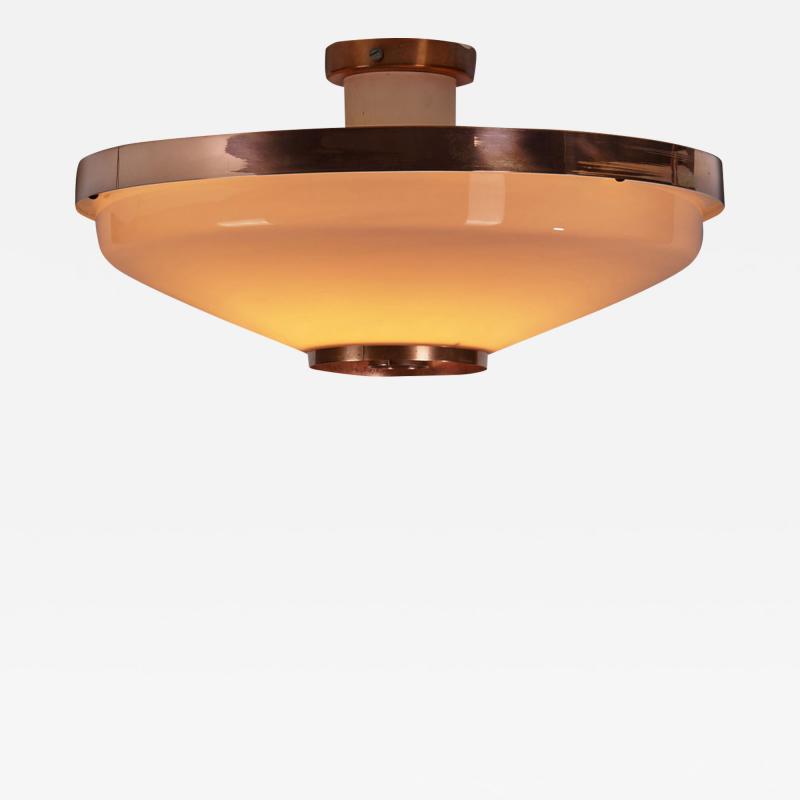  Itsu Model ER 180 Acrylic Glass and Copper Ceiling Light by Itsu Finland 1960s