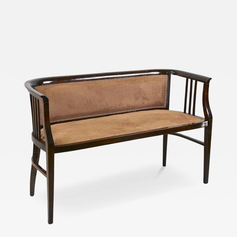  J J Kohn 20th Century Art Nouveau Bench Bentwood newly upholstered Austria circa 1910