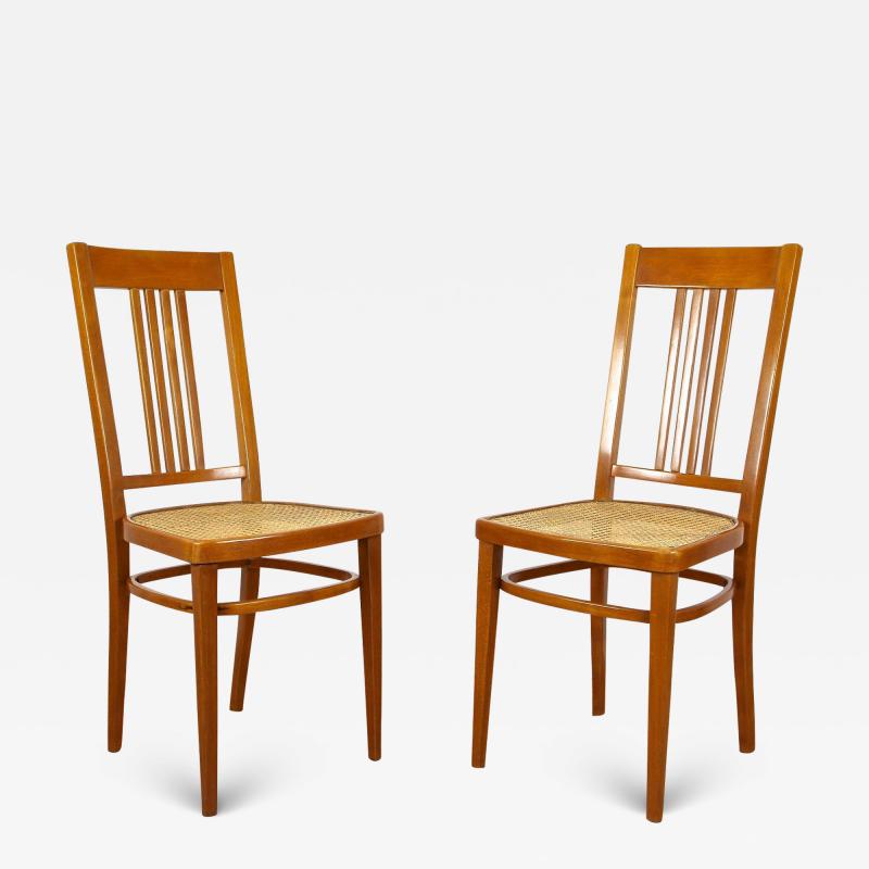  J J Kohn Pair Of Art Nouveau Bentwood Chairs by J J Kohn Austria circa 1910