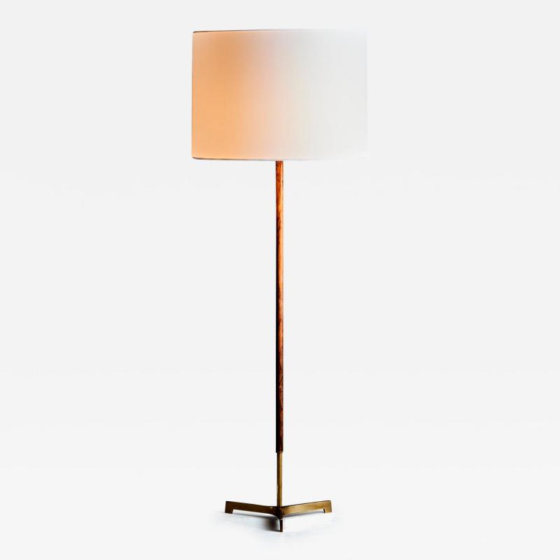  J T Kalmar Kalmar Lighting Floor Lamp in Brass and Rosewood by Kalmar Austria 1960s