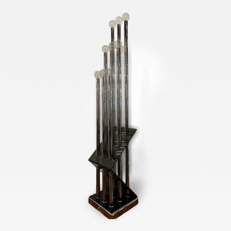  J T Kalmar Kalmar Lighting J T Kalmar Austrian Mid Century Large Chrome and Lucite Lamp