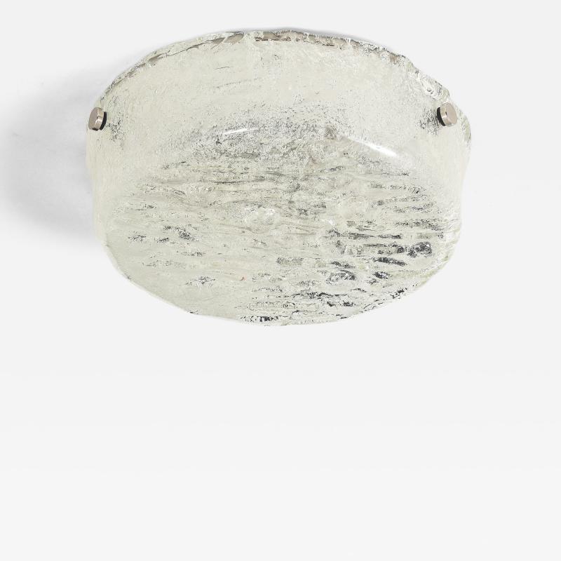  J T Kalmar Kalmar Lighting Kalmar Ice Glass Flushmount Large