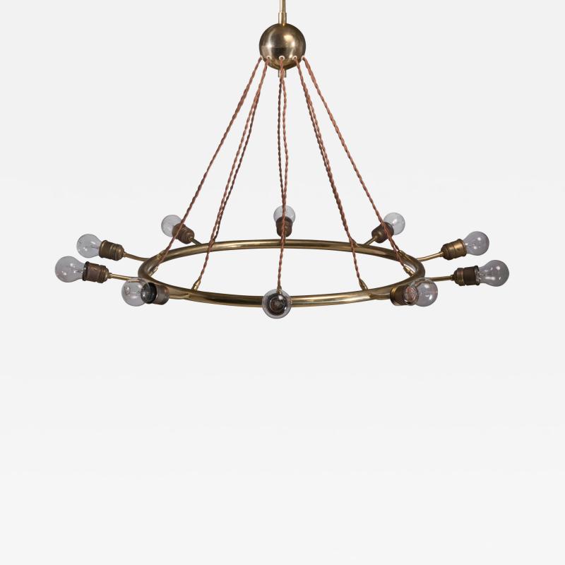  J T Kalmar Kalmar Lighting Kalmar brass ring chandelier