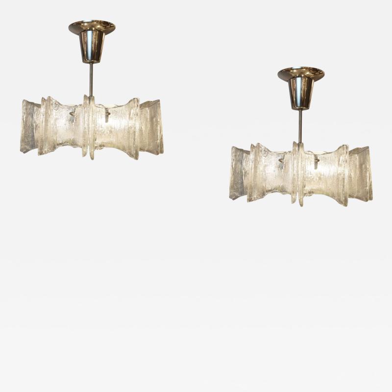  J T Kalmar Kalmar Lighting Pair of Kalmar Chandeliers Austria 1960s