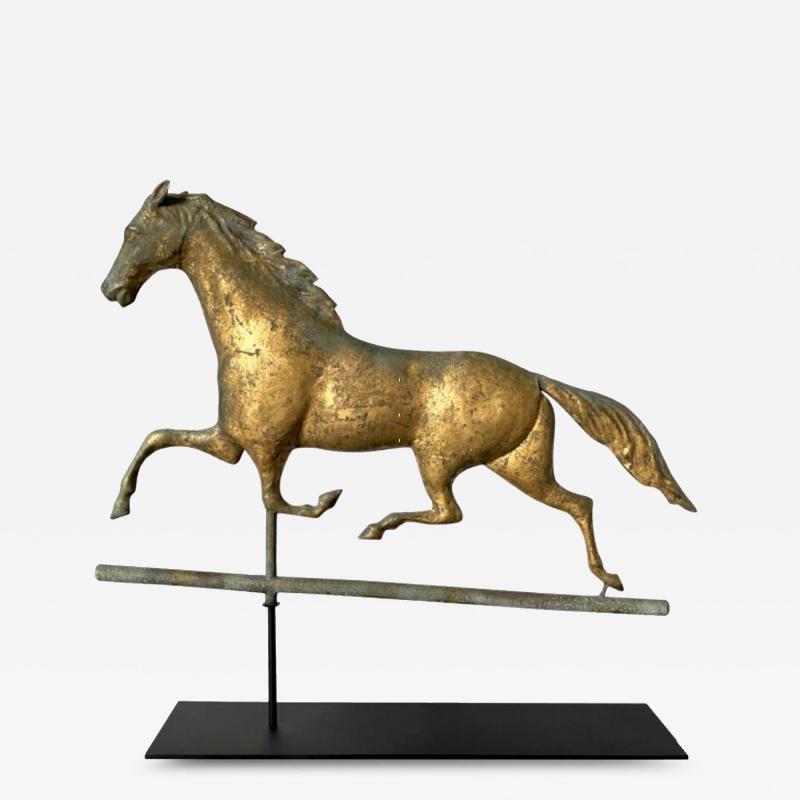 J W Fiske Company Horse Weathervane in Gold Gilt by J W Fiske Company