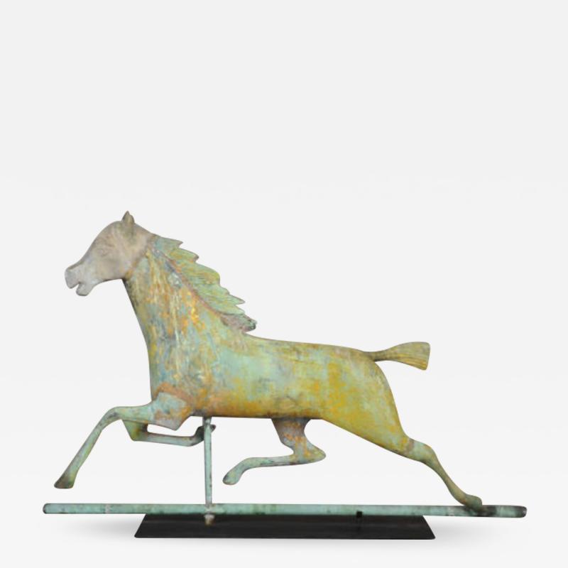  J W Fiske Company LARGE HACKNEY RUNNING HORSE WEATHERVANE