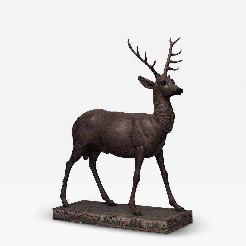  J W Fiske Company Outdoor Country Iron Deer Statuary
