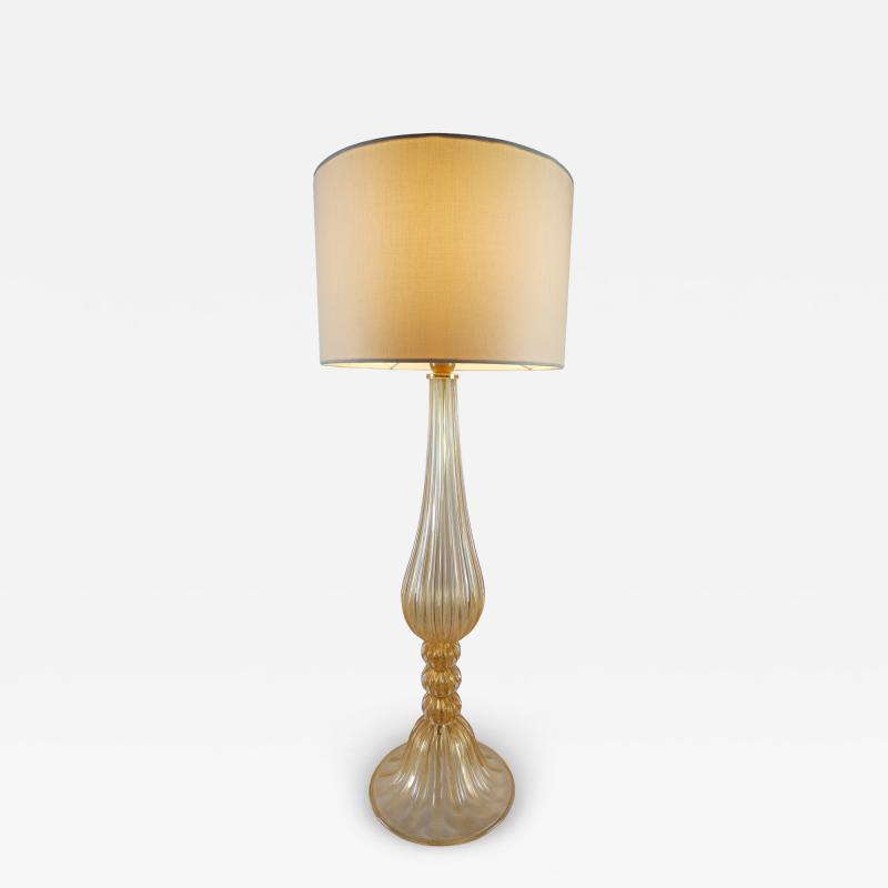  JL Light Style Amber gold triple spacer Murano glass table lamp