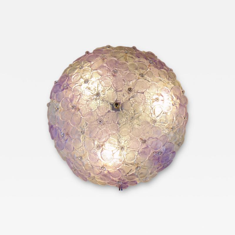  JL Light Style Amethyst flowers basket Murano glass flush mount