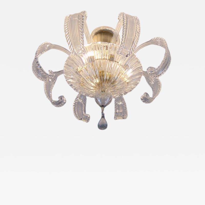  JL Light Style Clear rugiada Murano glass flush mount