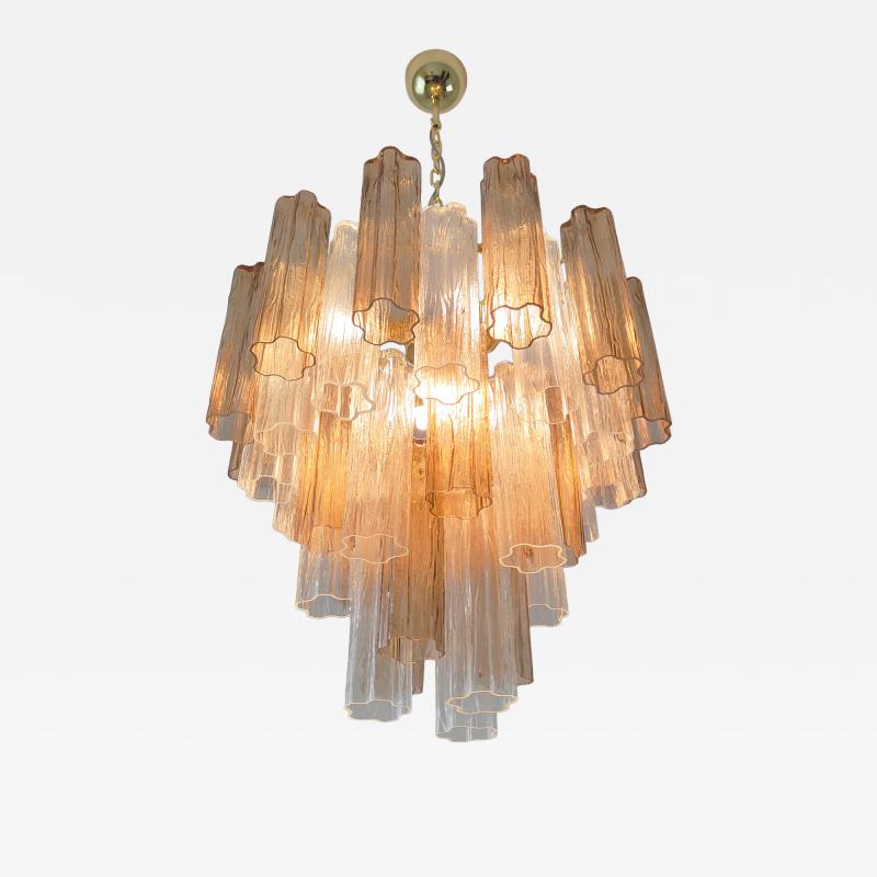  JL Light Style Murano glass Tronchi chandelier in smokey brown and clear color
