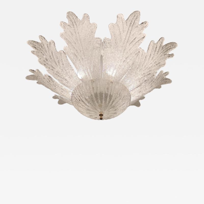  JL Light Style Murano glass ceiling chandelier with clear Fantasy leaves