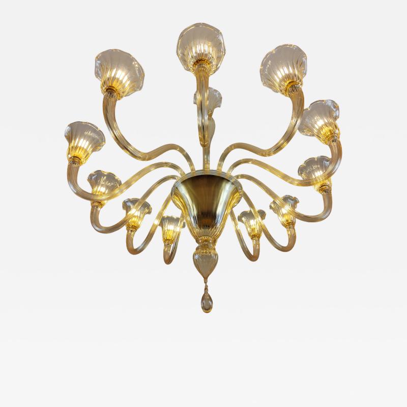  JL Light Style Murano glass chandelier Prestige in amber color