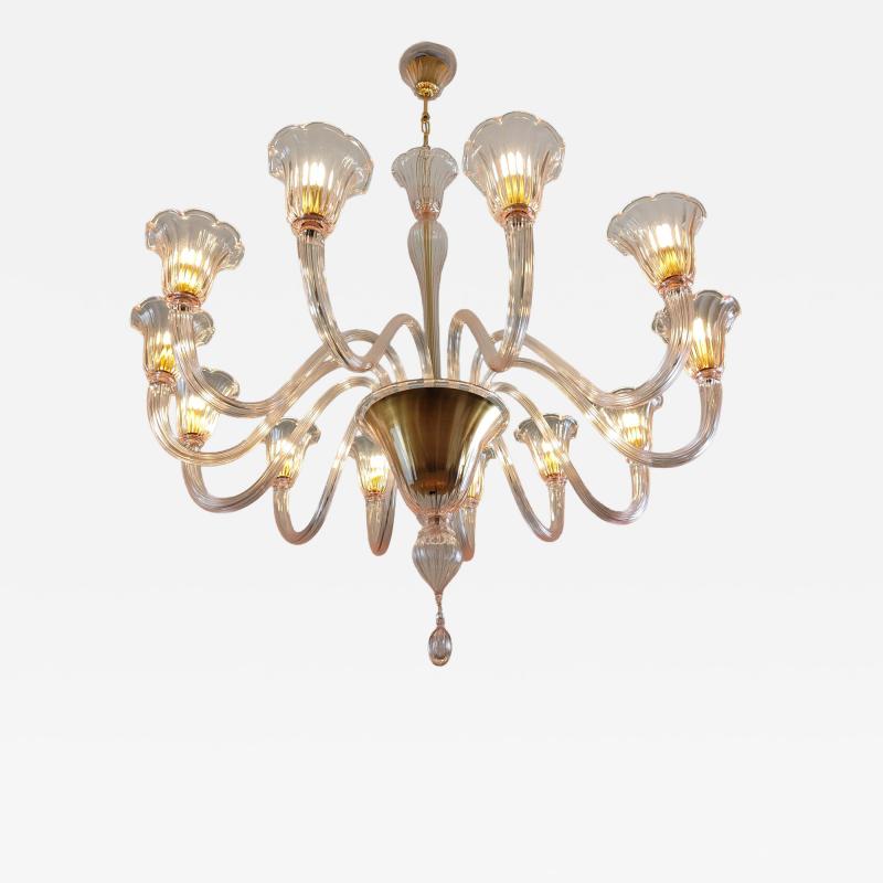  JL Light Style Murano glass chandelier Prestige in pink color