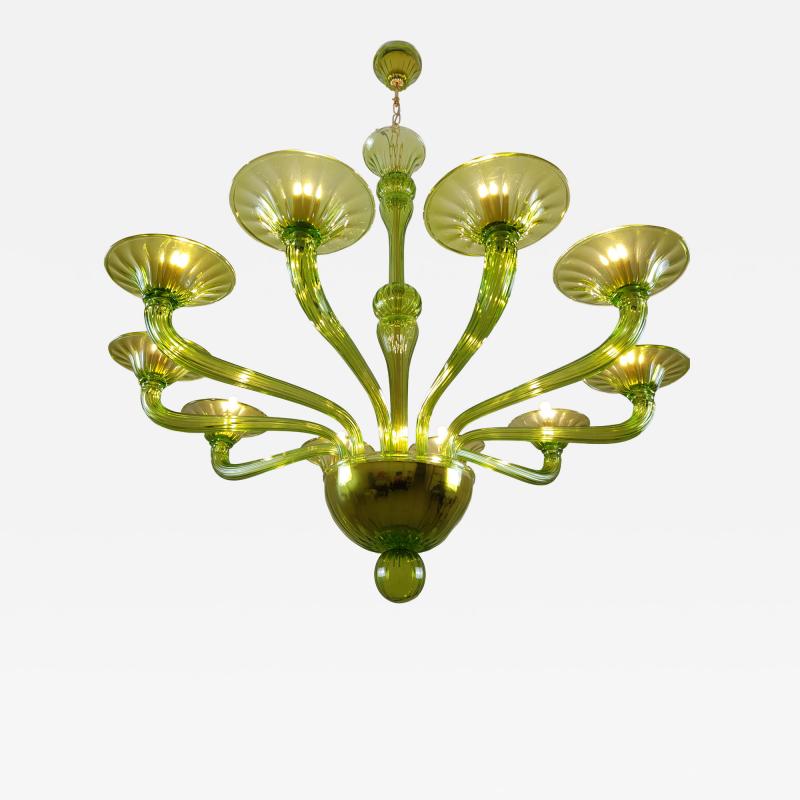  JL Light Style Murano glass chandelier Stile in green color