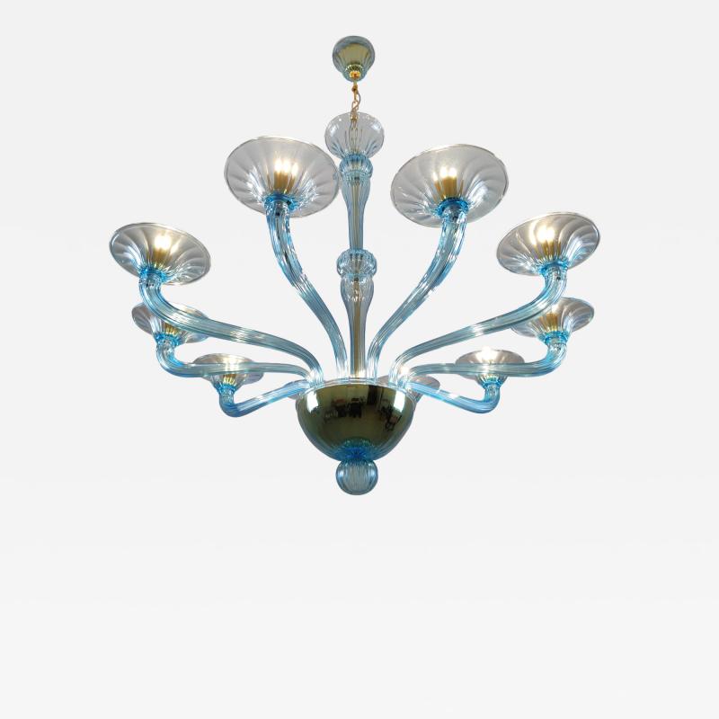  JL Light Style Murano glass chandelier Stile in light blue color