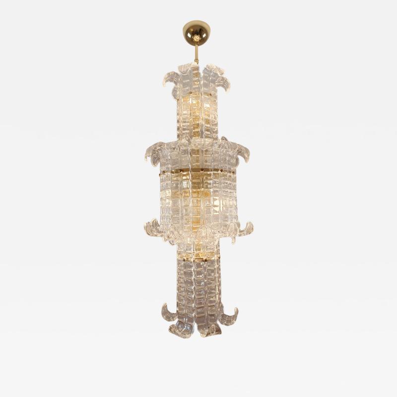  JL Light Style Murano glass chandelier with large Felci clear glasses