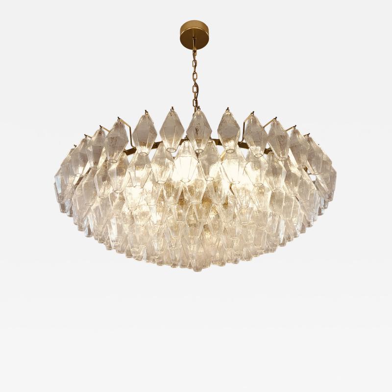 JL Light Style Murano glass clear poliedri chandelier in 38 5 diameter