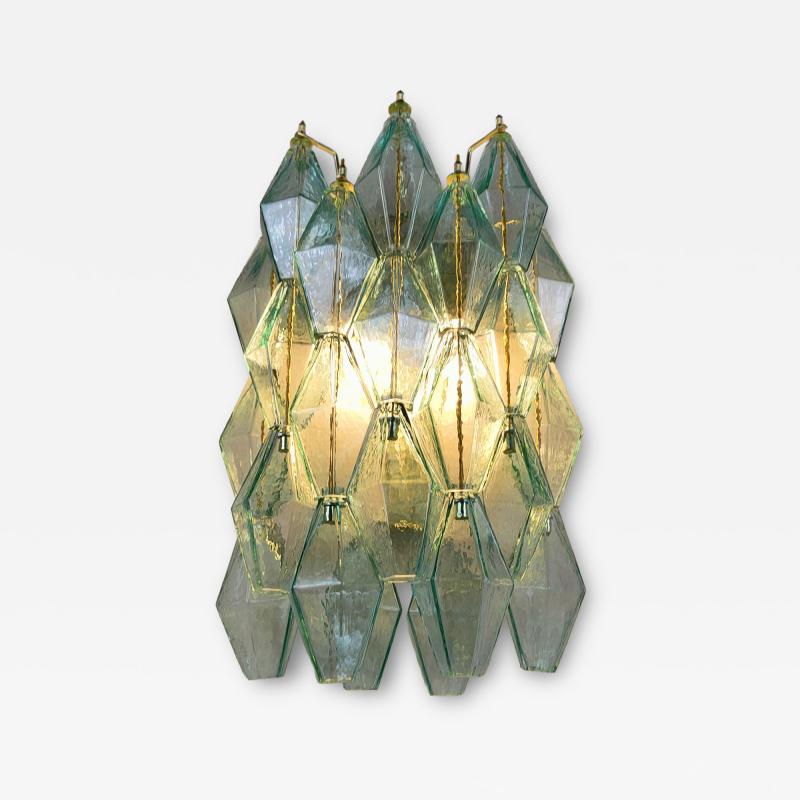  JL Light Style Murano glass poliedri wall sconce in green color