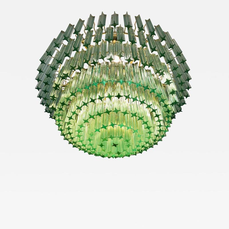  JL Light Style Murano glass quadriedri chandelier in green color