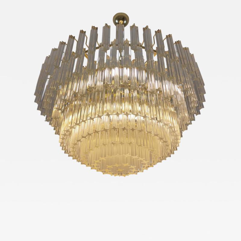  JL Light Style Murano glass quadriedri chandelier with clear glasses
