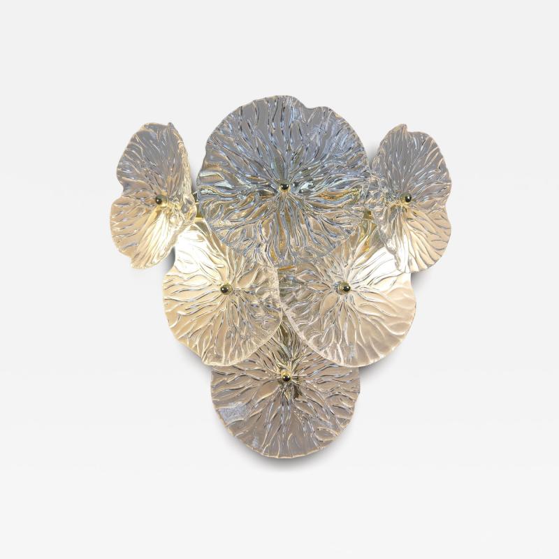  JL Light Style Murano glass wall sconce Floreale small clear