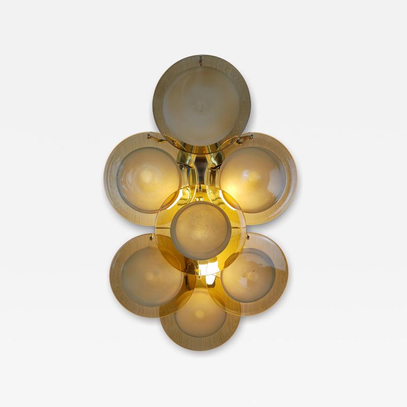  JL Light Style Murano glass wall sconce amber discs