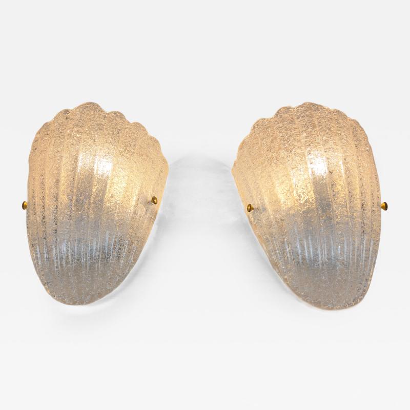 JL Light Style Murano glass wall sconce clear grained half cup