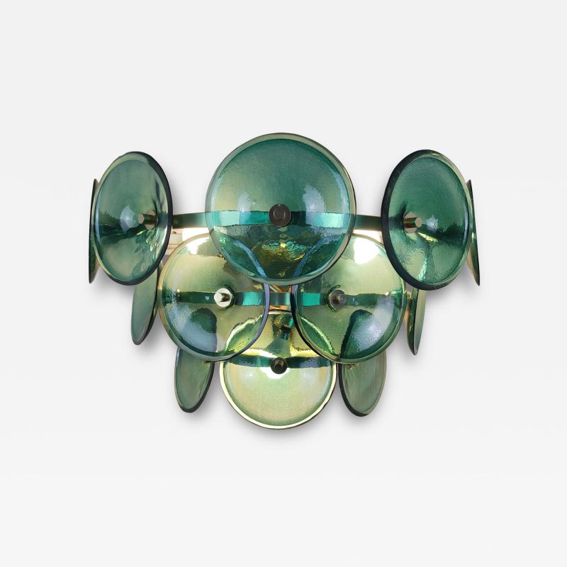  JL Light Style Murano glass wall sconce green Trumpets