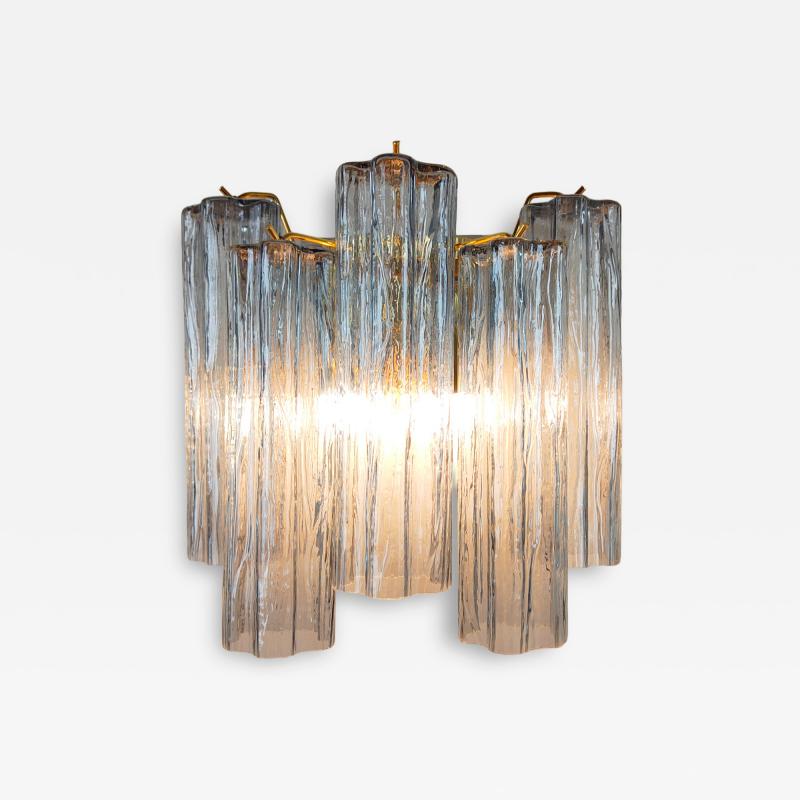  JL Light Style Murano glass wall sconce with side alternated gray tronchi glasses